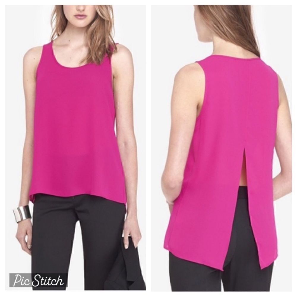 Express Magenta Split Back Tank size medium